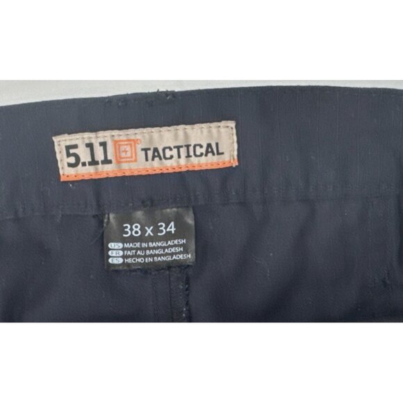 5.11 Tactical Cargo Pants Mens Actual 36x33 Blue Ripstop Utility 74273 Pleated - Picture 3 of 13